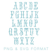 Filigree PDF PNG SVG & EPS Monogram Font
