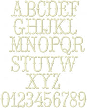 Cowboy Fishtail Satin Embroidery Font