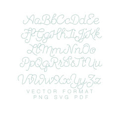 Ginny Stitch PDF PNG SVG & EPS Vector Monogram Font