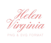 Helen Virginia Monogram PDF PNG SVG & EPS Monogram Font