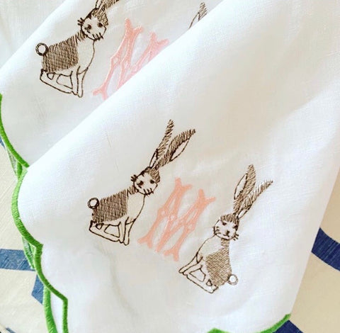 Vintage Rabbit Embroidery Design