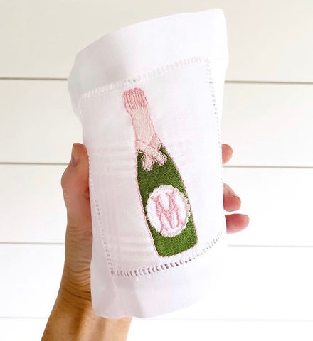 Champagne Bottle Embroidery Design