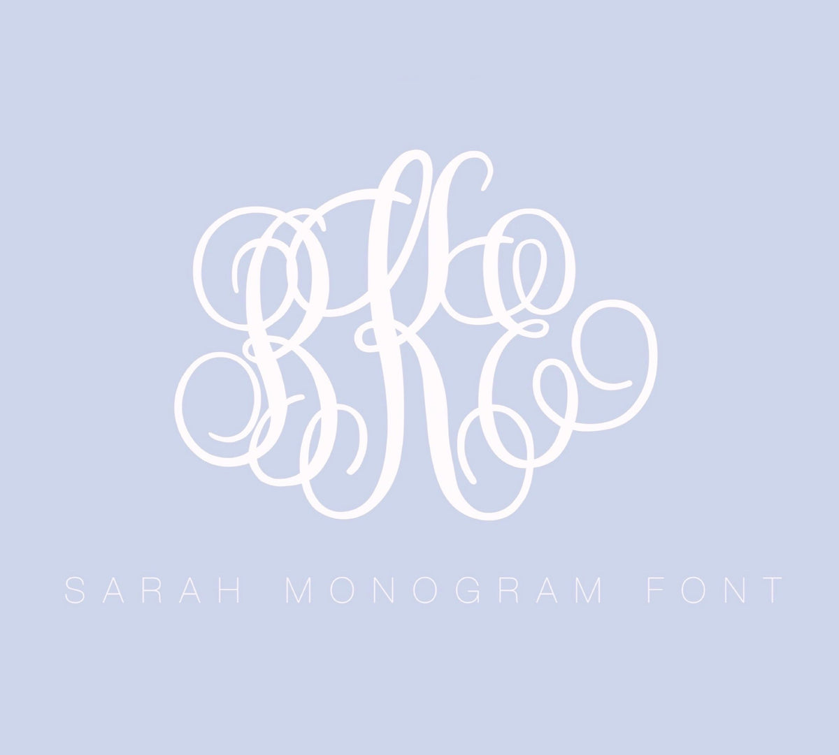 Sarah Script Monogram Script TYPEFACE FONT โ HERRINGTON DESIGN
