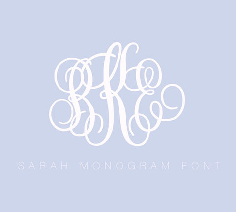 Sarah Script Monogram Script TYPEFACE FONT