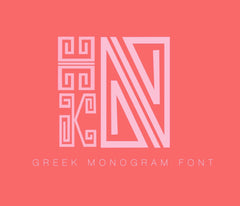 Greek Key Monogram TYPEFACE FONT