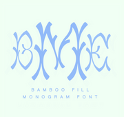 Bamboo Fill Monogram Font
