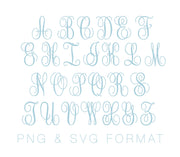 Kathryn Script Monogram PNG & SVG Monogram Font