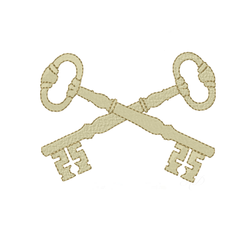 Key Monogram Embroidery Design – HERRINGTON DESIGN