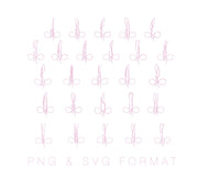 Maggie Script PNG SVG Monogram Font