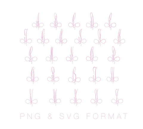 Lacey Floral Type PNG SVG Monogram Font