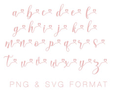 Sweet Marissa Heart Monogram PNG SVG Monogram Font