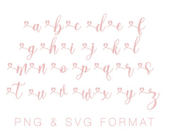 Sweet Marissa Heart Monogram PNG SVG Monogram Font