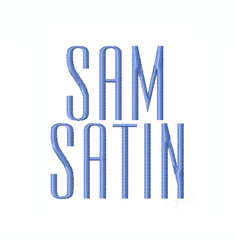 3/4" Sam Type Satin Stitch Embroidery Font