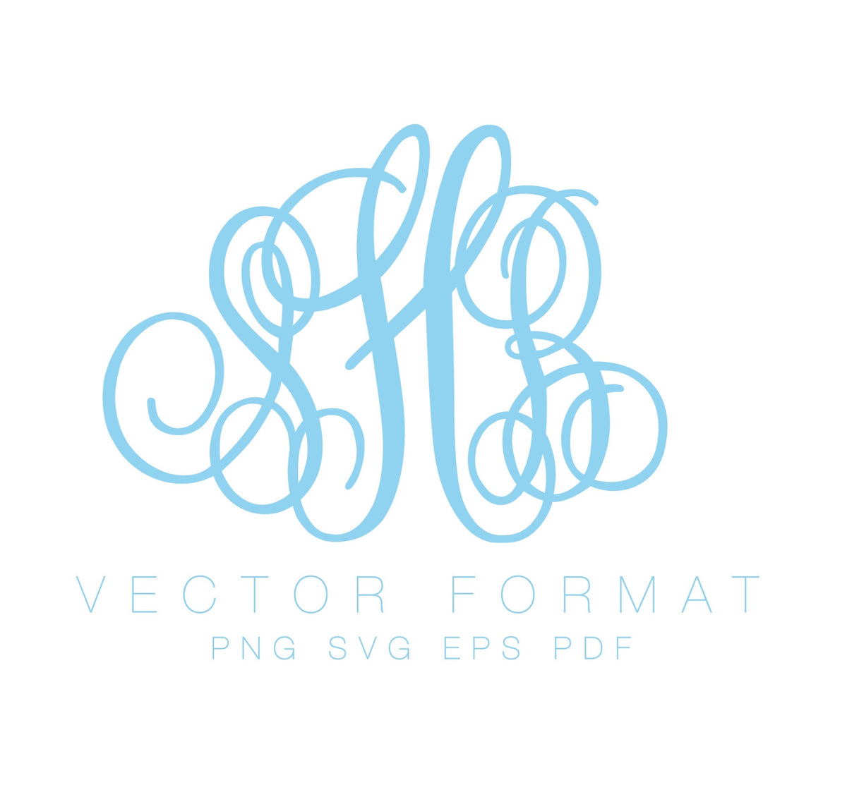 Sarah Script Monogram PDF PNG SVG EPS Vector Monogram Font – HERRINGTON ...