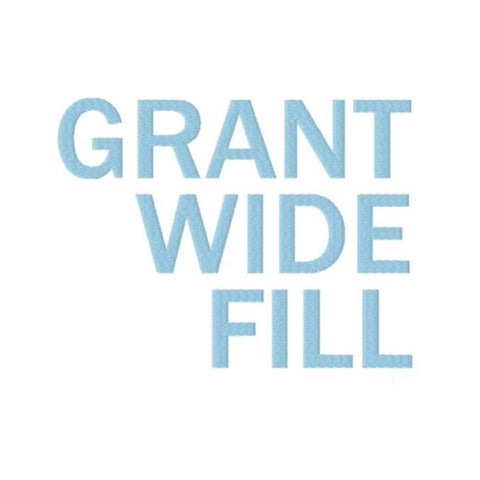 Grant Wide Fill Embroidery Font