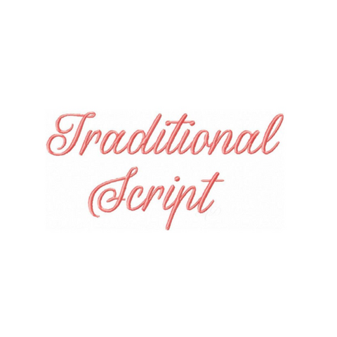 Traditional Script Embroidery Font