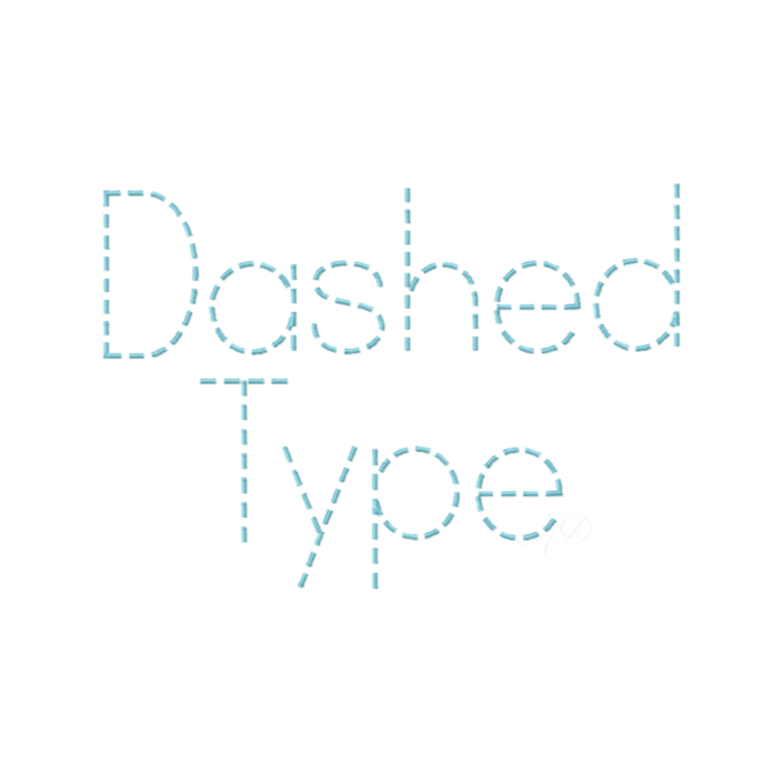 Dashed Type School Embroidery Font – HERRINGTON DESIGN