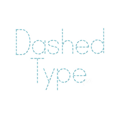 Dashed Type School Embroidery Font