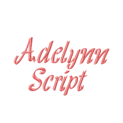 2" Adelynn Brooke Ribbon Embroidery Font