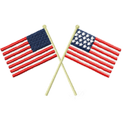 Accent American Flags Embroidery Design