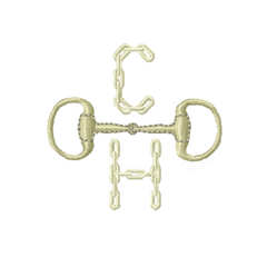 Snaffle Bit Horsebit Buckle Equestrian Embroidery Design