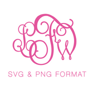 King Street SVG PNG Monogram Font