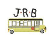 Retro School Bus Embroidery Design