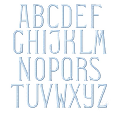 4 sizes Small Satin Type Monogram Font