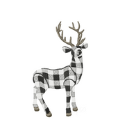 Gingham Reindeer Embroidery Design