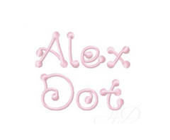 2" Alex Dot Embroidery Font