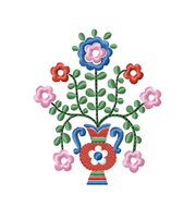 Folk Art Floral Embroidery Design