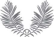 Feather Palm Leaf Embroidery Design