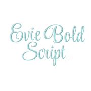 5 sizes Bold Evie Satin Stitch Embroidery Font