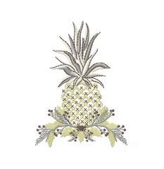 Holiday Traditional Pineapple Embroidery Design