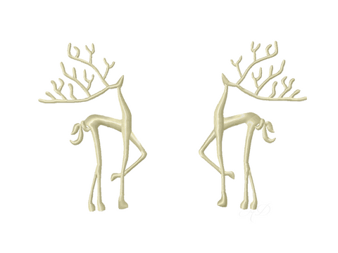 Satin Stitch Deer Antler Embroidery Design