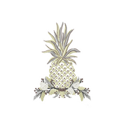 Holiday Traditional Pineapple Embroidery Design