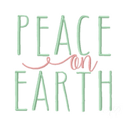 Peace on Earth Christmas Embroidery Design