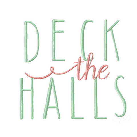 Deck the Halls Christmas Embroidery Design