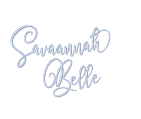 Savannah Belle Embroidery Font Package