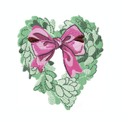 Heart Boxwood Wreath Embroidery Design