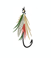 Fly Fishing Hook Embroidery Design