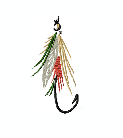 Fishing Lure Hat Embroidery Design