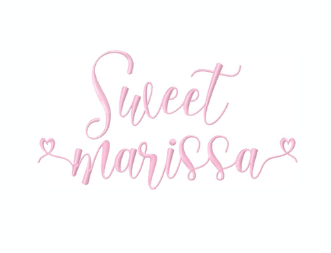 Sweet Marissa Satin Embroidery Font