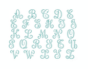 Patisserie Monogram Satin Embroidery Font