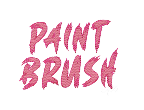 Paint Brush Fill Shadow Type Embroidery Font
