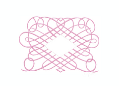 Heart Nouveau Scroll Frame Embroidery Design