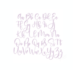 1.5" Emma Beth Bow Satin Embroidery Font