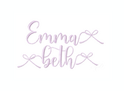 Emma Beth Bow Satin Embroidery Font