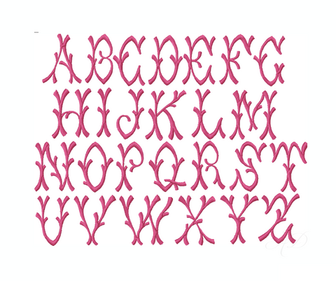 Bamboo Satin Ribbed Embroidery Font Small – HERRINGTON DESIGN
