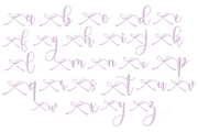 2.5" Emma Beth Bow Satin Embroidery Font